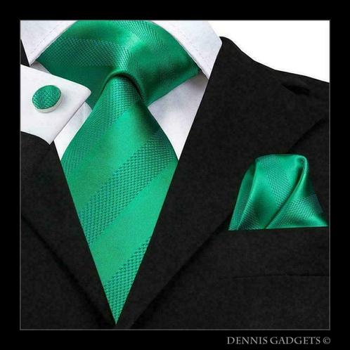 Dennis Gadgets: 100 % zijden stropdas ( 3 delig !! ) DG 3132, Kleding | Heren, Stropdassen, Nieuw, Met patroon, Groen, Ophalen of Verzenden