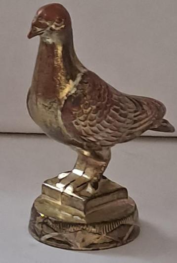 Beeldje . Massief zwaar koperen duif. Miniatuur. Vintage. beschikbaar voor biedingen
