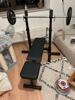 Decathlon Benchbankje met 20kg gewicht en stang, Ophalen, Gebruikt, Krachtstation, Armen