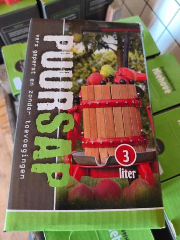 Appel perensap - 3 liter - versgeperst - € 7,-- per pak beschikbaar voor biedingen