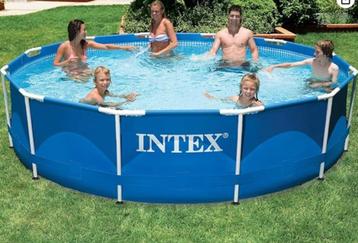 💧Intex zwembad, rond, 366x84 incl pomp + div. toebeh. NIEUW beschikbaar voor biedingen