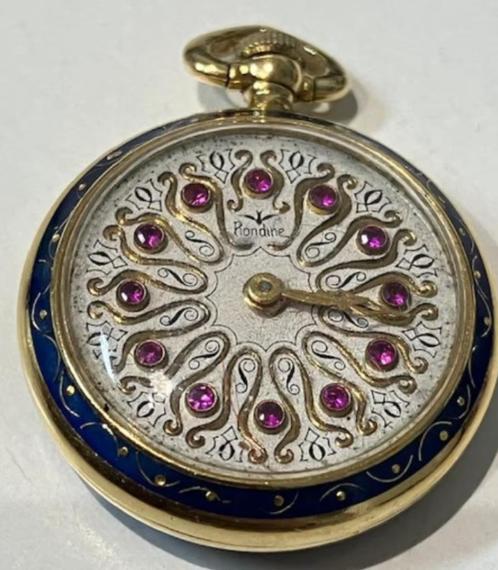 Vintage dames horloge 18 krt  goud, Antiek en Kunst, Antiek | Goud en Zilver, Goud, Ophalen of Verzenden