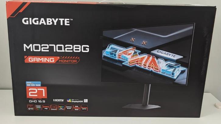 Gigabyte MO27Q28G OLED Monitor, Computers en Software, Monitoren, Zo goed als nieuw, 201 Hz of meer, DisplayPort, HDMI, Thunderbolt