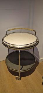 Prachtige oude jaren 50 60 trolley echt een plaatje., Huis en Inrichting, Tafels | Bijzettafels, Ophalen, Gebruikt, 75 cm of meer