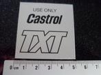 folie sticker use only Castrol TXT oil olie logo, Verzamelen, Verzenden, Zo goed als nieuw, Merk