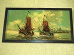 Leuk Olieverfschilderij  "2 Botters naar Zee", Ophalen of Verzenden