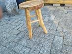 zgan massief teakhout kruk, Huis en Inrichting, Krukjes, Ophalen of Verzenden, Zo goed als nieuw, Hout
