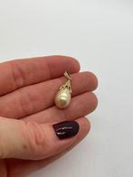 B70 Prachtige zilveren hanger goudkleurig met parel, Ophalen of Verzenden, X, Zilver, X