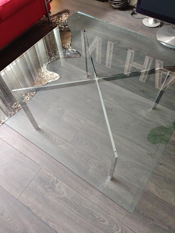 Knoll Barcelona salontafel 100 cm 43 cm, Huis en Inrichting, Tafels | Salontafels, Gebruikt, Minder dan 50 cm, 50 tot 100 cm, 50 tot 100 cm