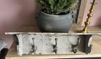 Brocante regaal of kapstok met oude haken, Antiek en Kunst, Ophalen of Verzenden