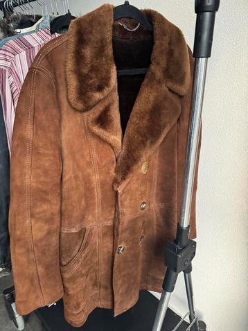 Vintage Y2K donker bruine lammy coat winter jas beschikbaar voor biedingen