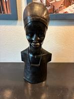 Afrikaanse buste van Ebbenhout, Antiek en Kunst, Kunst | Beelden en Houtsnijwerken, Ophalen of Verzenden