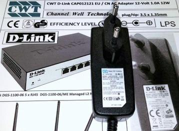 CWT Channel Well Tech D-Link CAP012121 EU 12V 1A 12W Adapter beschikbaar voor biedingen