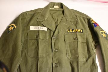 1963 utility shirt sateen OG 107 vroeg model US army amerika beschikbaar voor biedingen