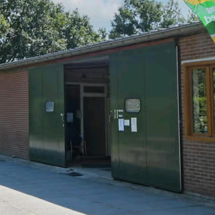 Schuifpoort +-5 meter, Doe-het-zelf en Verbouw, Kozijnen en Schuifpuien, Gebruikt, Hout, 225 cm of meer, Ophalen