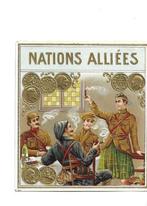sigaren reclame  nations alliées  reliëf etiket  soldaten, Verzamelen, Verzenden, Landmacht, Overige gebieden, Overige typen