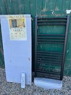 Zwarte handdoekradiator nieuw, Doe-het-zelf en Verbouw, Verwarming en Radiatoren, Ophalen, Radiator, Nieuw, Minder dan 60 cm