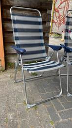 Tuin/campingstoelen - Inklapbaar & Verstelbaar, Tuin en Terras, Ophalen, Gebruikt, Aluminium, Inklapbaar