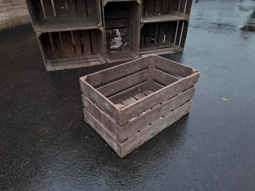 Oude houten veilingkisten ~ NU 5+1 GRATIS! Vintage & Uniek, Huis en Inrichting, Woonaccessoires | Kisten, Gebruikt, Minder dan 50 cm
