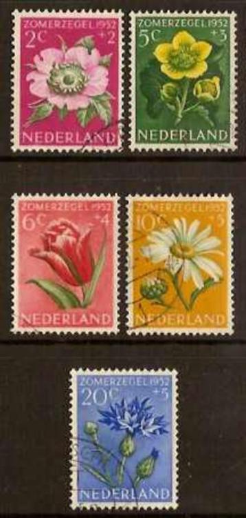 Nederland NVPH nr 583/7 gestempeld Bloemen Zomerzegels 1952 beschikbaar voor biedingen