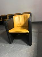 Leolux SAGA 6x Geel/Zwart Stoelen, Huis en Inrichting, Ophalen, Gebruikt, Zwart, Leer