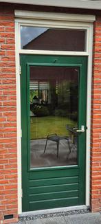 Hardhouten Tuindeur voorzien van dubbel glas, Ophalen, Gebruikt