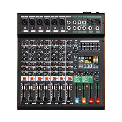 DJ Audio Professional 8-kanaals multitrack mixer met 99 bits, Muziek en Instrumenten, Microfoons, Zo goed als nieuw, Instrumentmicrofoon