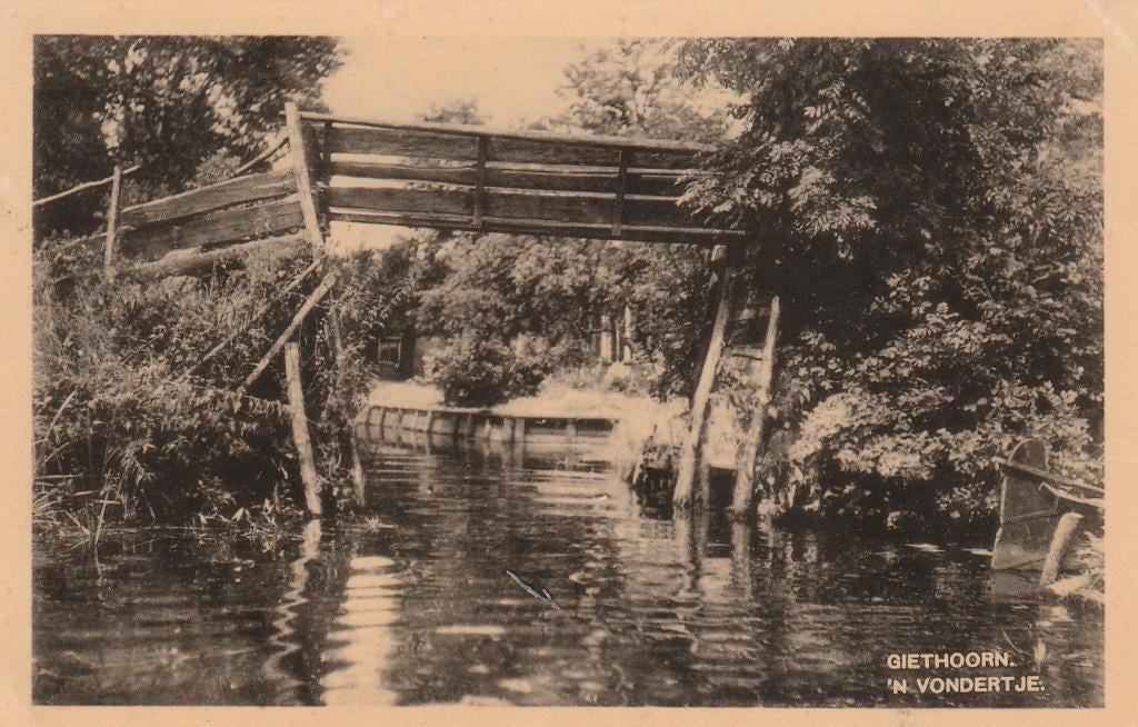 giethoorn- 'n vondertje, Ophalen of Verzenden, 1940 tot 1960, Overijssel