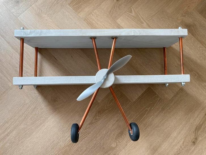 Wandplank vliegtuig steigerhout, Huis en Inrichting, Woonaccessoires | Wandplanken en Boekenplanken, Zo goed als nieuw, Ophalen
