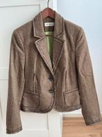 Vintage Visgraat Blazer - Bruin maat 42, Maat 38/40 (M), Bruin, Ophalen of Verzenden, Jasje