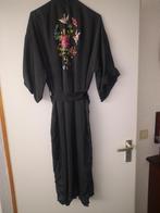 Vintage zwarte hand geborduurde Chinese kimono/ duster, Ophalen of Verzenden, Gedragen