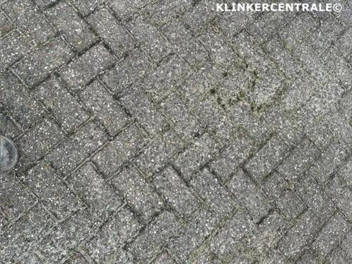 ROOIKORTING 1.500m2 heide-grijs betonklinkers keiformaat, Tuin en Terras, Tegels en Klinkers, Gebruikt, Klinkers, Beton, 10 m² of meer
