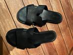 Mooy leren slippers maat 42, Kleding | Dames, Ophalen of Verzenden, Zo goed als nieuw, Zwart, Slippers