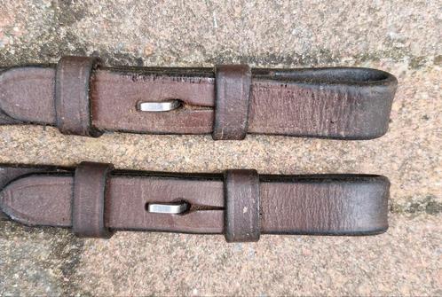 Bruin leren stang en trens teugel, Dieren en Toebehoren, Paarden en Pony's | Hoofdstellen en Tuigage, Gebruikt, Dressuur, Ophalen of Verzenden