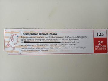 kortingsbon nr. 125 - Thermen Bad Nieuweschans beschikbaar voor biedingen