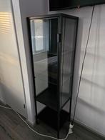 Vitrinekast met glazen deuren, zwart, Huis en Inrichting, Ophalen, Met deur(en), 100 tot 150 cm, 50 tot 100 cm