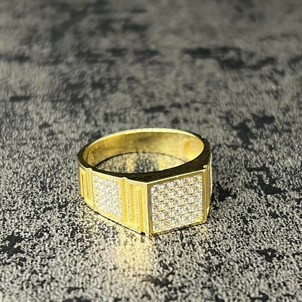 14k gouden ring heren prachtig versace model, Ophalen of Verzenden, Nieuw, Goud, Dame