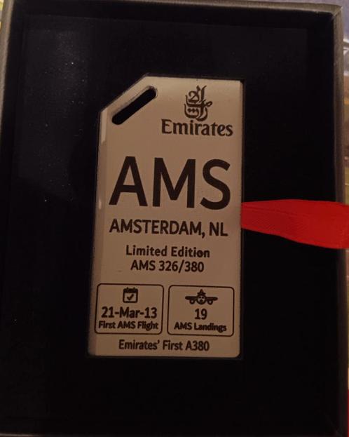 Aviationtag A380 Emirates, Verzamelen, Luchtvaart en Vliegtuigspotten, Nieuw, Schaalmodel, Ophalen of Verzenden