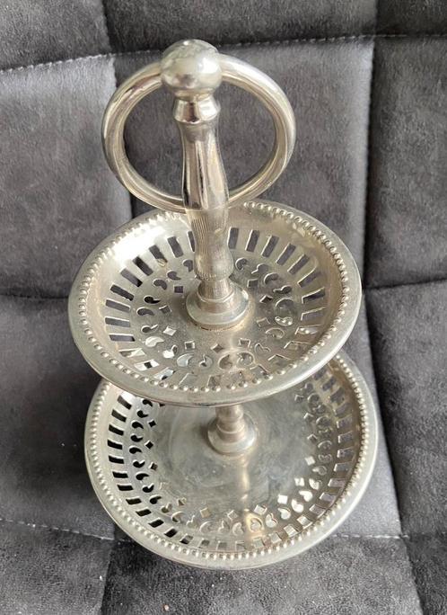 Kleine (verzilverde) etagère, Huis en Inrichting, Woonaccessoires | Etagères, Zo goed als nieuw, Ophalen of Verzenden