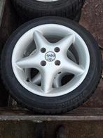 set 4season banden met LM velgen 165/60R14 75T, Ophalen, 14 inch, Gebruikt, Banden en Velgen