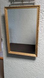 Gouden Spiegel met Facetgeslepen Glas - 77x52cm, Ophalen, Minder dan 50 cm, Zo goed als nieuw, Minder dan 100 cm