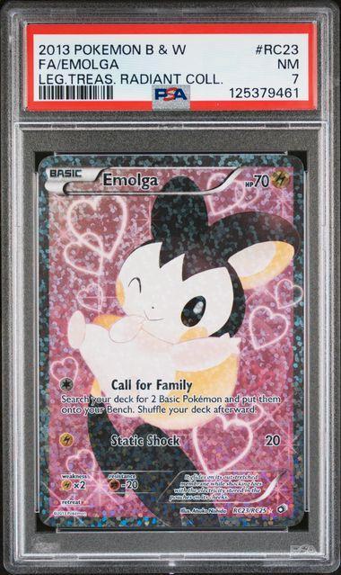 Emolga Ex Full art Radiant Legendary Collection PSA 7, Hobby en Vrije tijd, Verzamelkaartspellen | Pokémon, Zo goed als nieuw