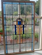 Zeer mooi oud glas in lood raam afhalen voor 60 €, Ophalen, Minder dan 80 cm, Zo goed als nieuw, Minder dan 80 cm