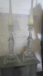 val saint lambert kandelaars glas, Antiek en Kunst, Ophalen of Verzenden