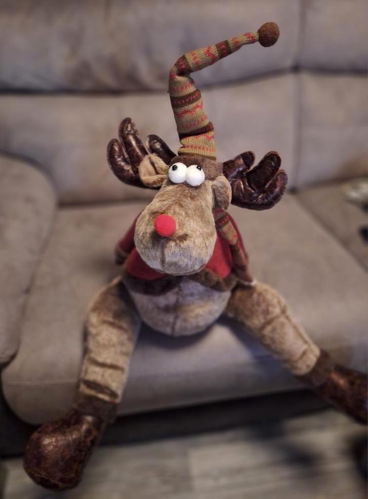 Leuke Kerst Rendier Knuffel, Diversen, Kerst, Zo goed als nieuw, Ophalen of Verzenden