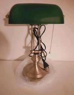 Klassieke Engelse Bankierslamp Mat Messing Nieuw, Ophalen of Verzenden, Nieuw, Minder dan 50 cm