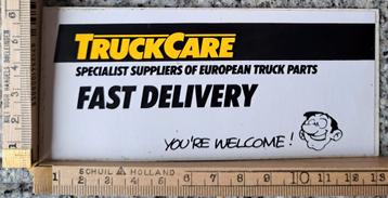 Vintage sticker TruckCare Fast delivery You're welkome  beschikbaar voor biedingen