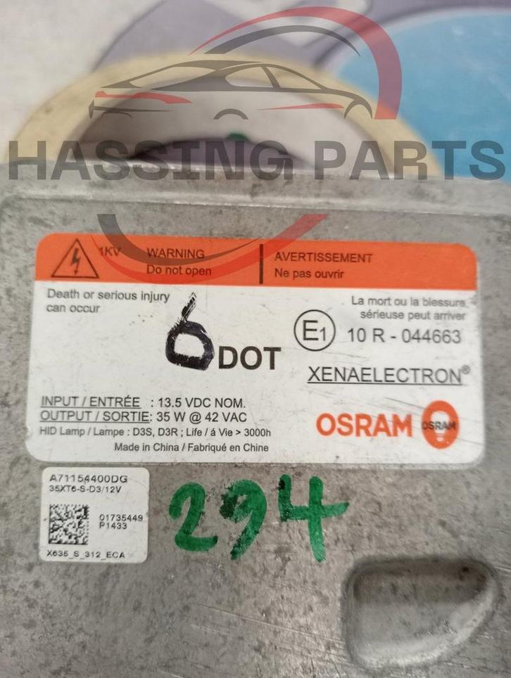 Osram A71154400DG 10R034663 Xenon Ballast module, Auto-onderdelen, Elektronica en Kabels, Jaguar, Gebruikt, Ophalen of Verzenden