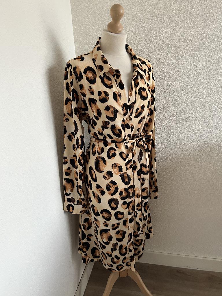 Fabienne Chapot maat 40 gave blousejurk Dorien dress 2908, Kleding | Dames, Maat 38/40 (M), Beige, Ophalen of Verzenden, Zo goed als nieuw