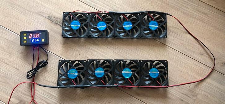 Radiator/convectorventilator 2x 4 ventilatoren, Doe-het-zelf en Verbouw, Verwarming en Radiatoren, Nieuw, Radiator, Minder dan 30 cm